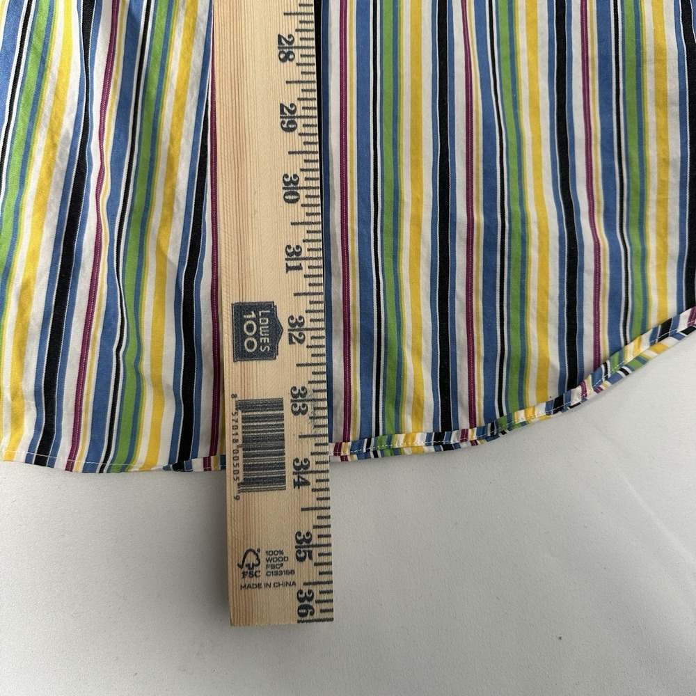Ralph Lauren Mens Button Shirt XXL‎ Vintage Bright Stripes Tagged L - Picture 6 of 7